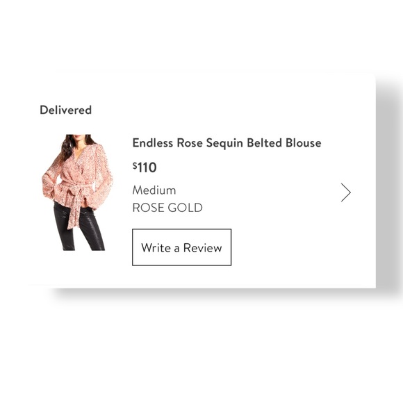 ENDLESS ROSE belted sequin blouse - Picture 5 of 5